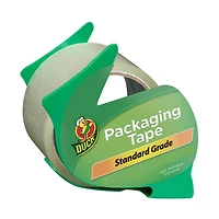 Duck Standard Grade Packaging Tape with Dispenser, Clear, 1.88 in x 30 yd