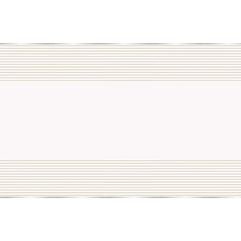 Gold Foil Striped Plastic Tablecloth, 54" x 84"
