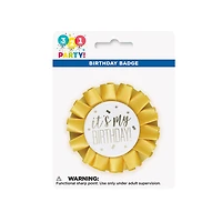 Foil "It's My Birthday" Badge