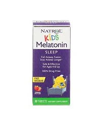 Natrol Kids Melatonin Strawberry Flavored Sleep Tablets, 30 ct