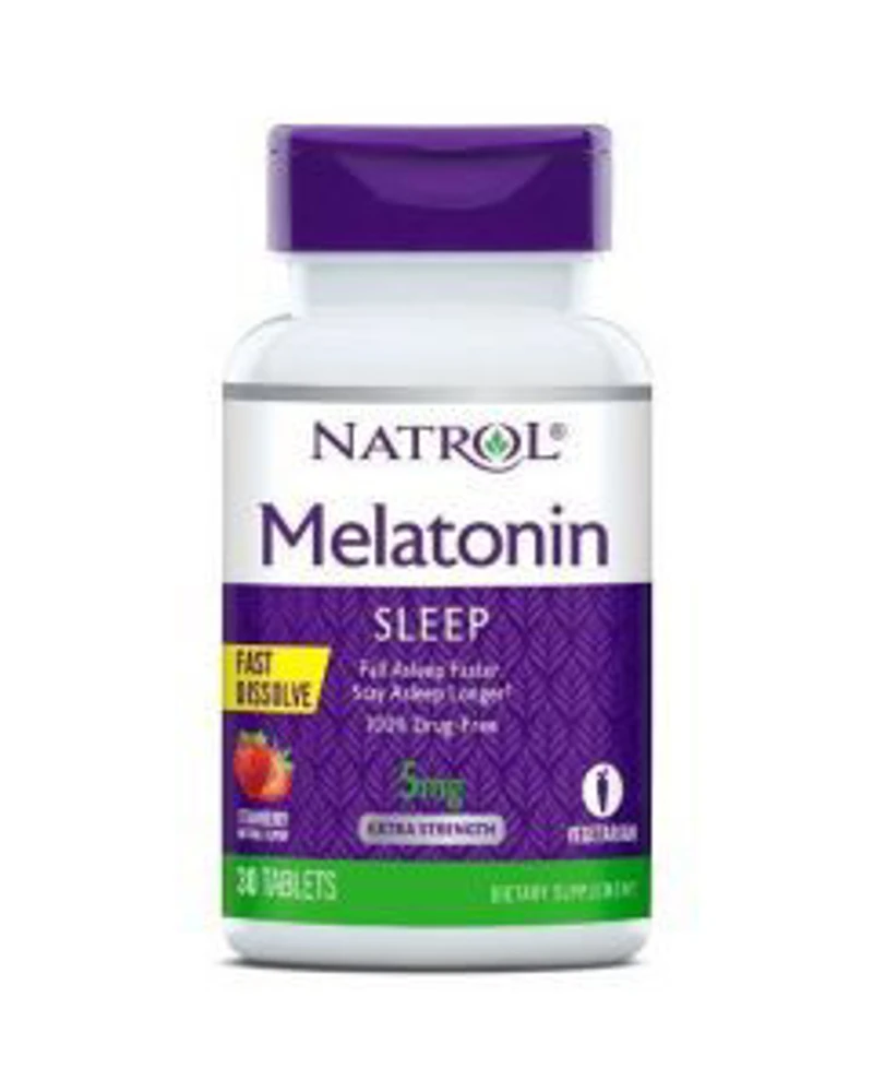 Natrol Melatonin Strawberry Flavored Sleep Tablets, 30ct