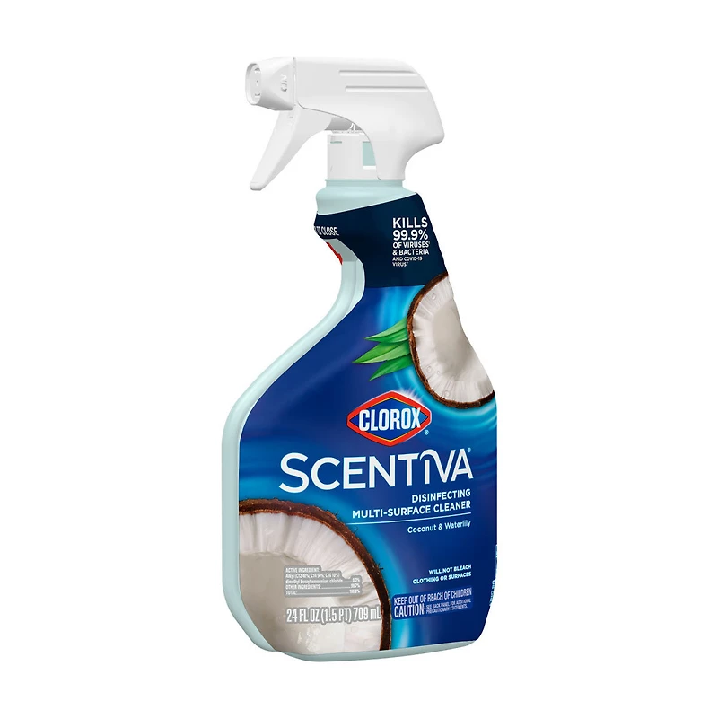 Clorox Scentiva Coconut and Waterlily Disinfecting Multi-Surface Cleaner, 24 fl