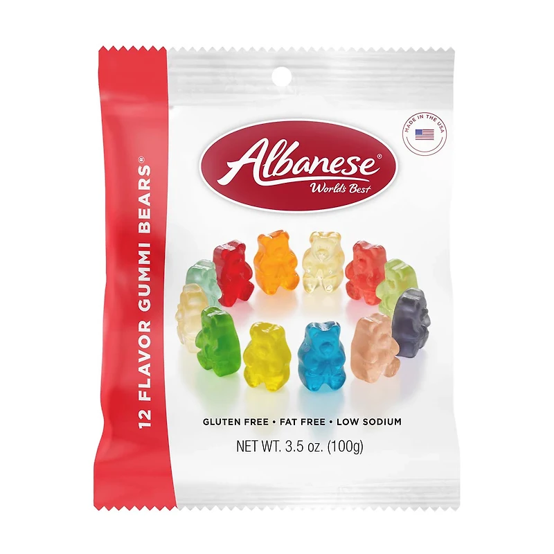 Albanese World's Best 12 Flavor Gummi Bears, 3.5 oz