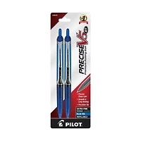 Pilot Precise V5 Premium Rolling Ball Pens, Extra Fine Point, Blue Ink, 2 Count