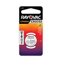 Rayovac Lithium Coin Cell Batteries Size 2032 3V, 1 Pack