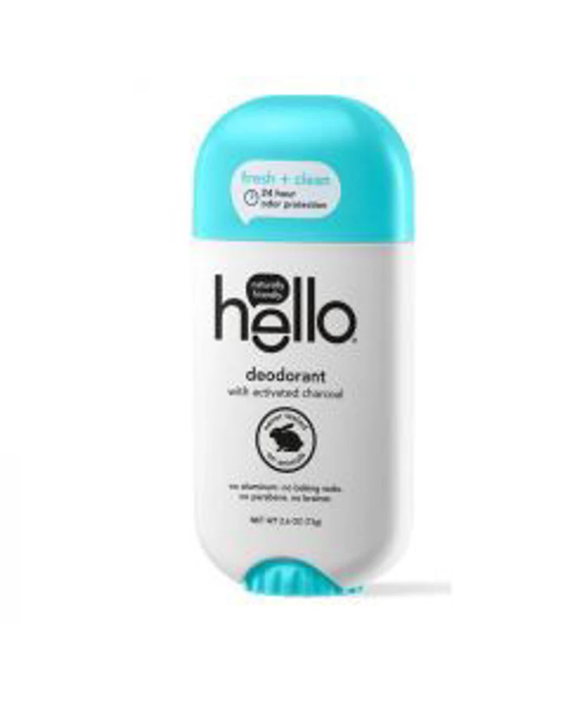 Hello Activated Charcoal Clean + Fresh Deodorant, 2.6 oz.