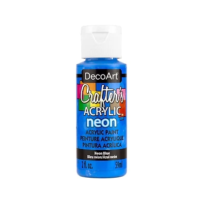 Crafter's Neon Acrylic Paint, 2 oz., Blue Neon