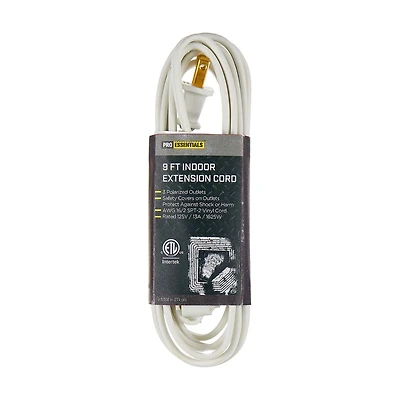 Pro Essentials Indoor Extension Cord, 9 ft.