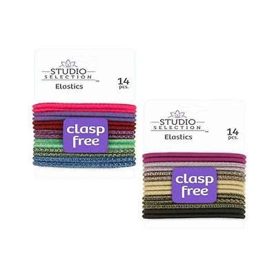 Studio Selection Clasp Free Assorted Elastics,  14 Count