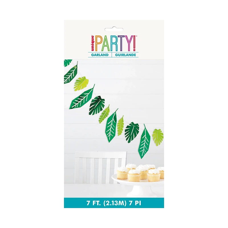 Foil Leaf Paper Garland, 7 Feet