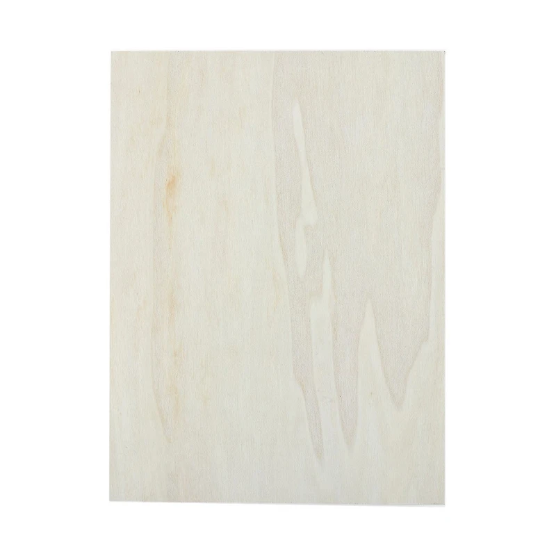 Plaid Large Unpainted Wood Rectangle Plaque, 9" x 12"