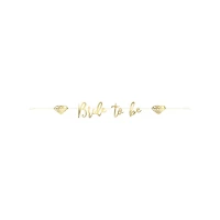 Gold "Bride to Be" Bridal Shower Banner, 6 Feet
