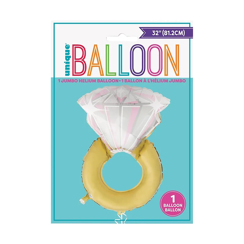 32" Giant Foil Diamond Ring Balloon