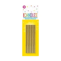Sparkler Birthday Candles, 18 Count, Gold