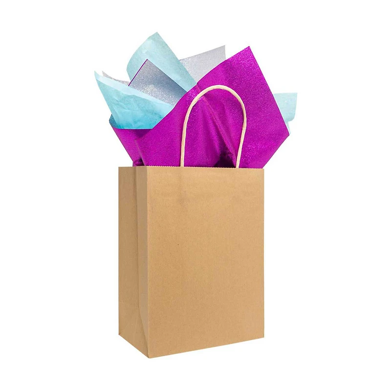 321 Party! Purple and Silver Glitter Tissue Paper