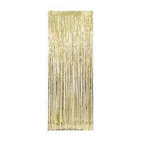 321 Party! Metallic Gold Foil Fringe Curtain
