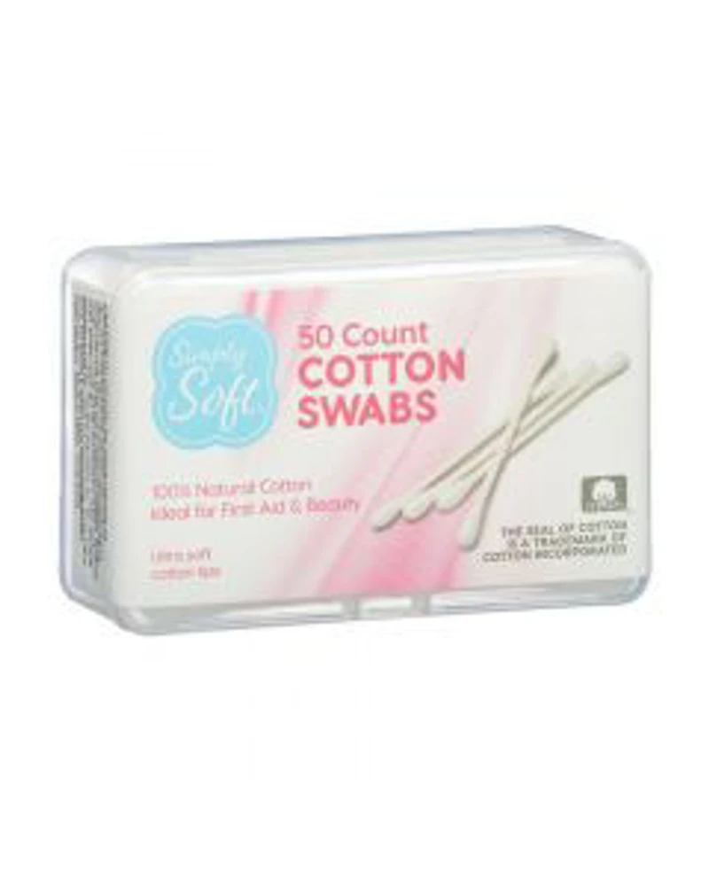Simply Soft Ultra Cotton Swabs, 50 Count