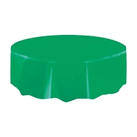 321 Party! Round Plastic Green Tablecloth, 84 in