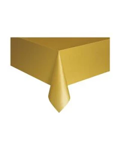 321 Party! Plastic Gold Tablecloths, 108x54 in, 3 ct