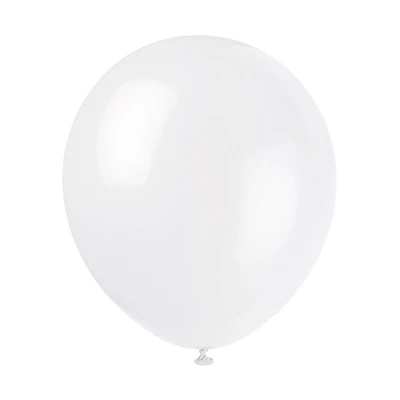 321 Party! Latex White Balloons, 9 in, 20 ct