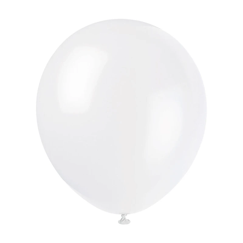 321 Party! 9 in Latex White Balloons, 20 ct