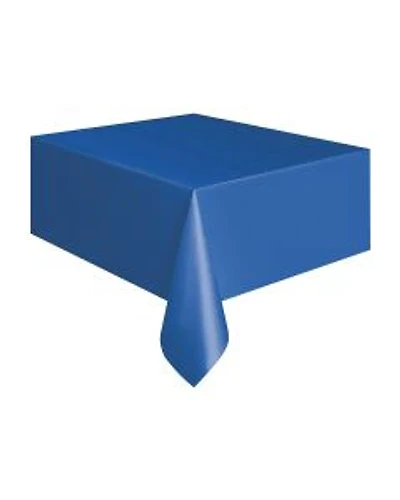 321 Party! Plastic Royal Blue Tablecloth, 54 in x 108 in