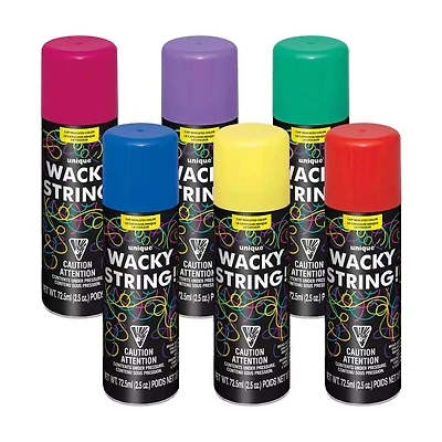 321 Party! Wacky String Spray, Assorted