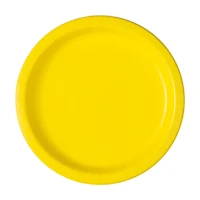 321 Party! Neon Yellow Party Plates, 7 in, 16 ct