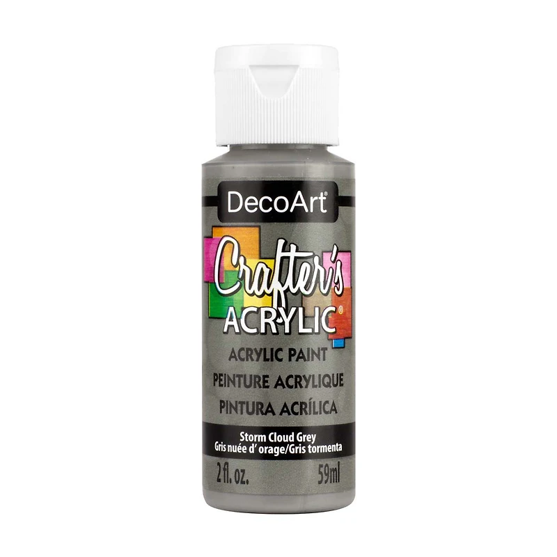 Crafter's Matte Acrylic Paint, 2 oz., Storm Cloud Gray