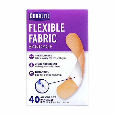 Coralite Flexible Fabric Bandage, 40 Count