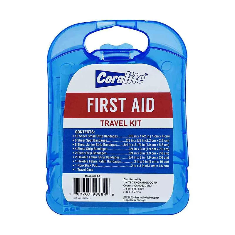 Coralite Travel First Aid Kit, 36 Pieces