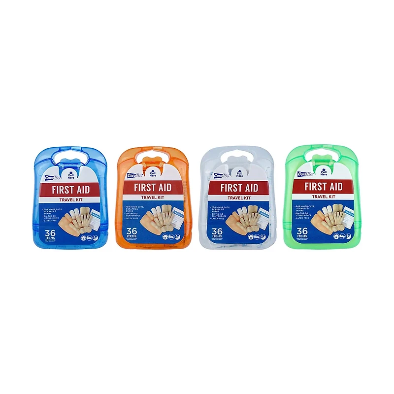 Coralite Travel First Aid Kit, 36 Pieces