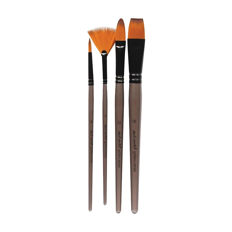 Mont Marte Gallery Series Brush Set Acrylic, 4 Pieces