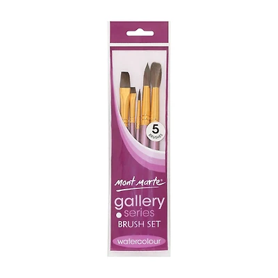 Mont Marte Gallery Series Brush Set Watercolor, 5 Pieces