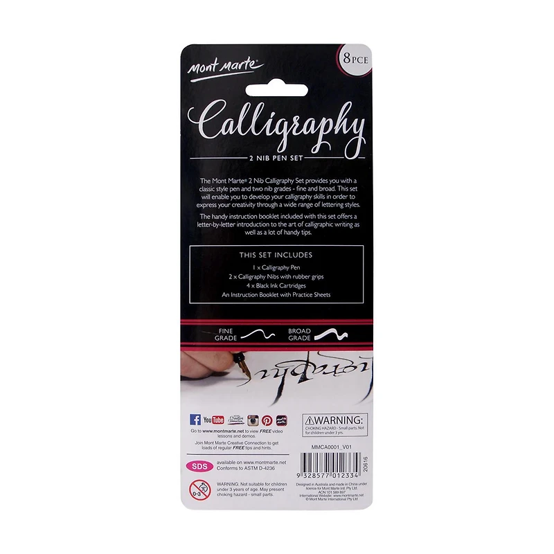 Mont Marte 2 Nib Calligraphy Set