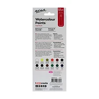Mont Marte Watercolour Paints 12ml, 12 Pieces