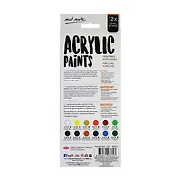 Mont Marte Acrylic Paints 12ml, 12 Pieces