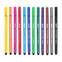 Mont Marte Fine Tip Marker Tri Grip in Case, 12 Pieces