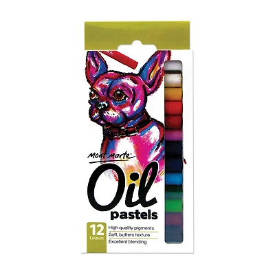 Mont Marte Oil Pastels, 12 Pieces