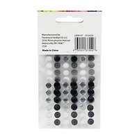 Make Shoppe Gemstone Sticker, Black Silver, 78 Count, 0.27In