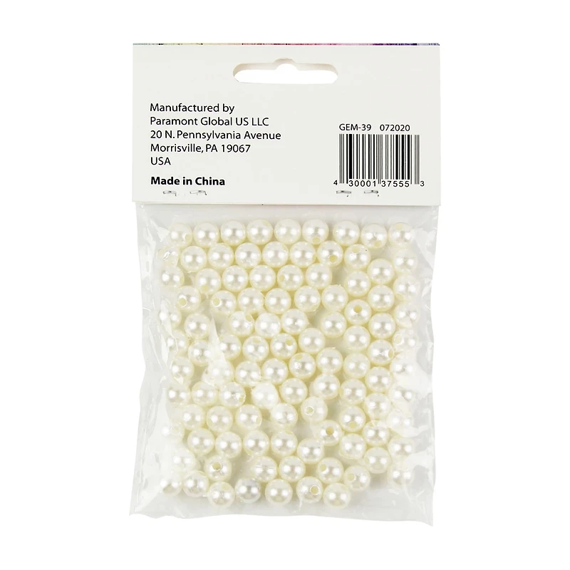 Make Shoppe Kids Craft White Plastic Pearls, 0.78oz