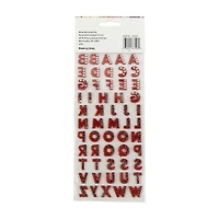 Make Shoppe Alphabet Gemstone Sticker, Red, 55 Count