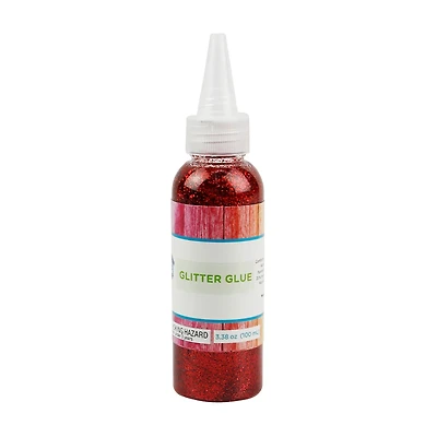 Make Shoppe Glitter Glue Bottle, Red, 3.38oz