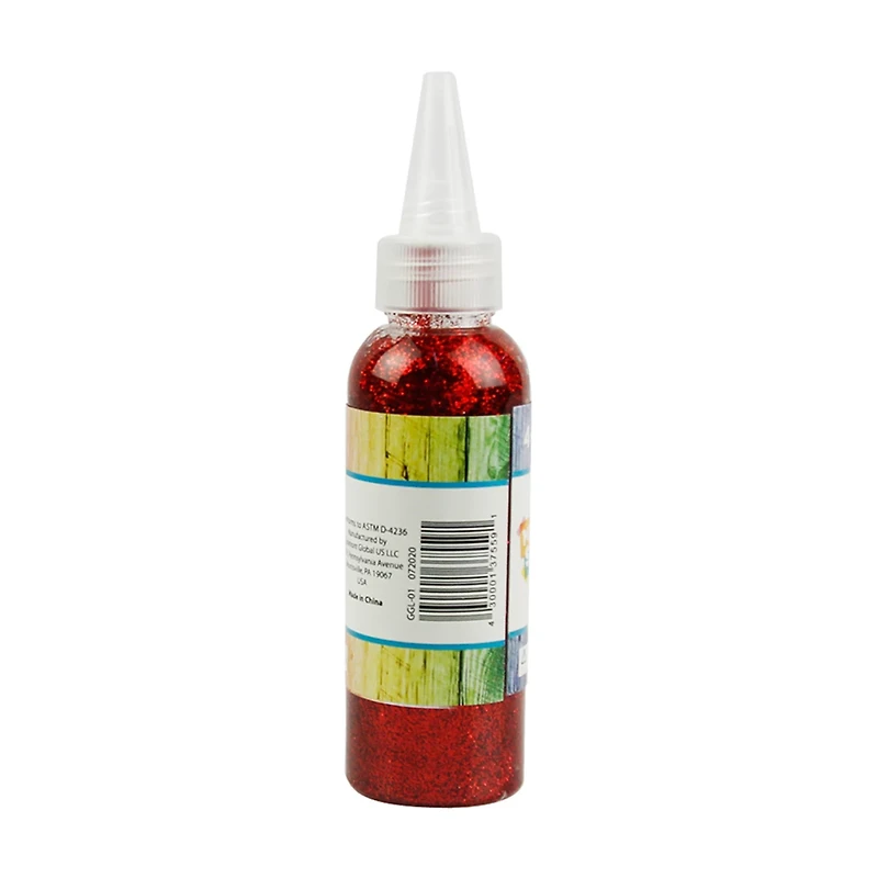 Make Shoppe Glitter Glue Bottle, Red, 3.38oz