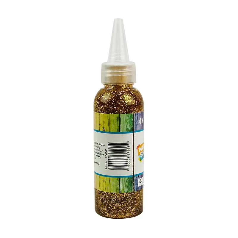 Make Shoppe Glitter Glue Bottle, Gold, 3.38oz