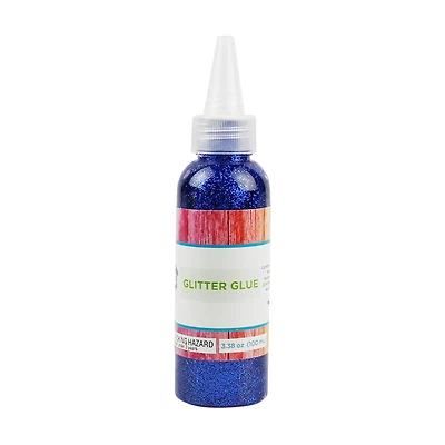 Make Shoppe Glitter Glue Bottle, Blue, 3.38oz