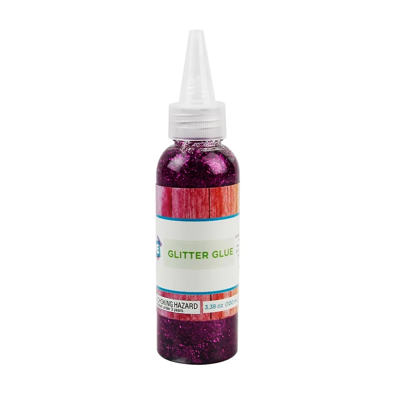 Make Shoppe Glitter Glue Bottle, Purple, 3.38oz