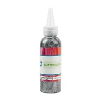 Make Shoppe Glitter Glue Bottle, Silver, 3.38oz