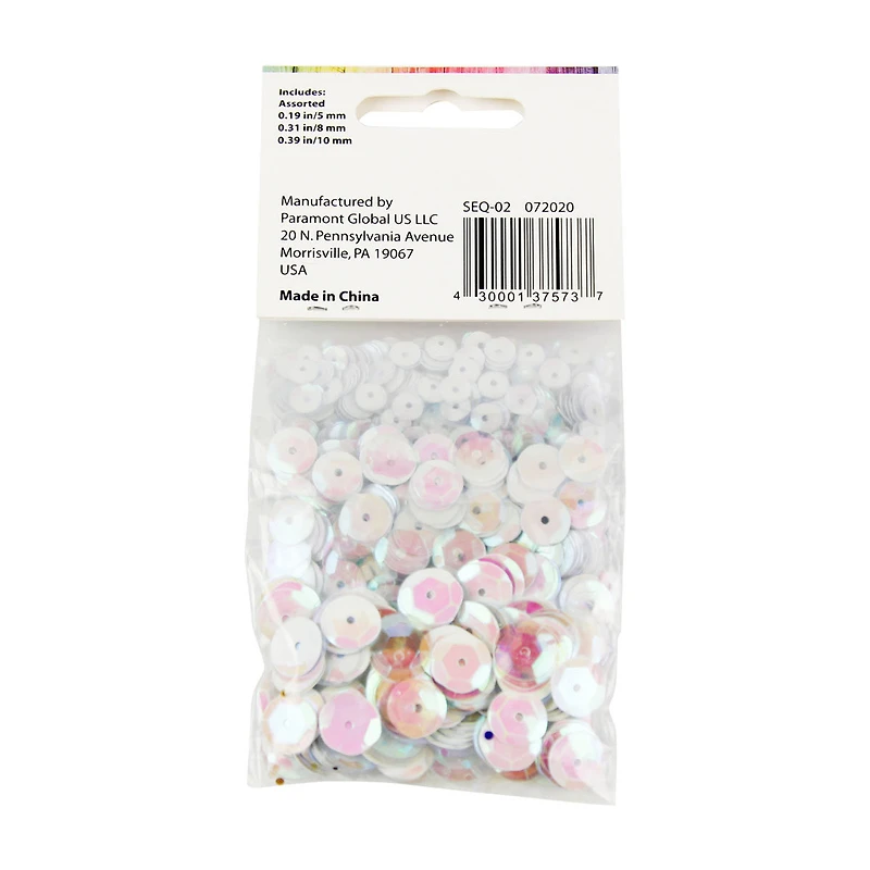 Make Shoppe Sequin, White, 0.7oz