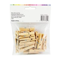 Make Shoppe Wood Clothespins 1.77'', Natural, 24 Count